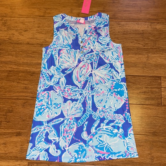 Lilly Pulitzer Mini Essie dress Blue Haven Into the Deep Size M (6-7) & L NWT - Picture 7 of 14
